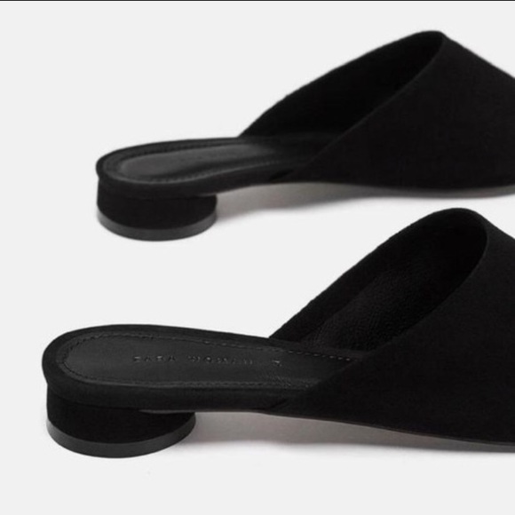 Zara black leather mule NWT - Picture 4 of 5